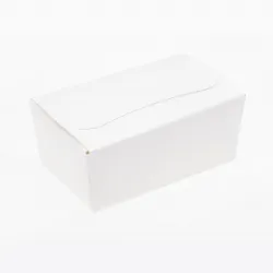 500g Fold Flat Ballotin; Shiny White